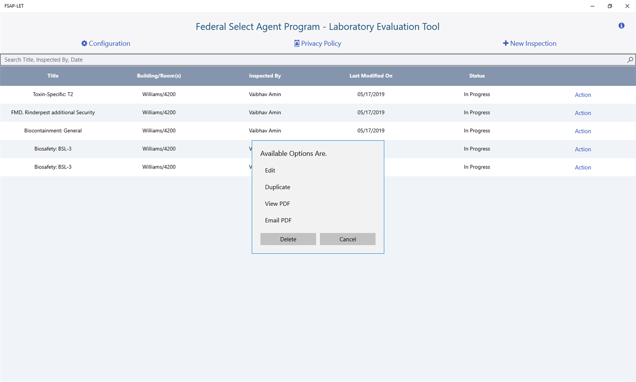 #6. FSAP-LET (Windows) Bởi: Centers for Disease Control and Prevention