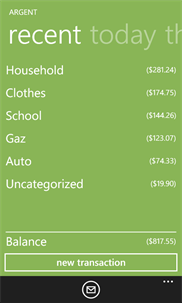 Argent - The Expense Tracker screenshot 1