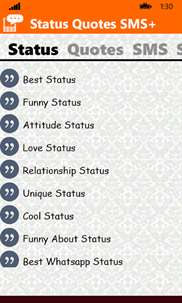 Status Quotes SMS+ screenshot 2