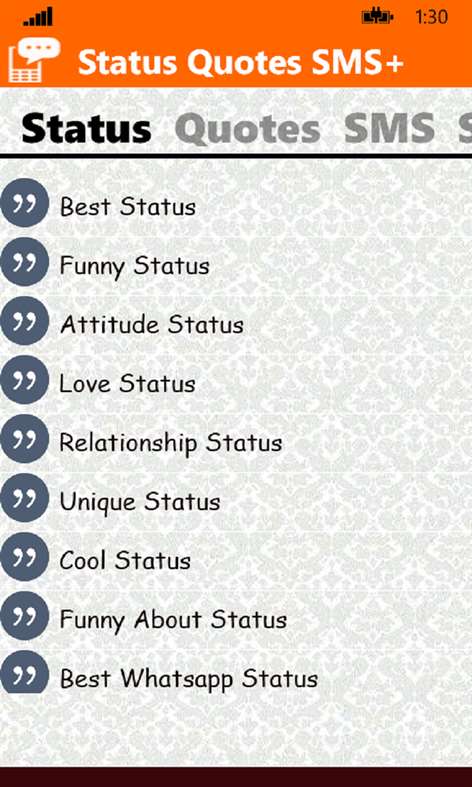 Status Quotes SMS+ Screenshots 2