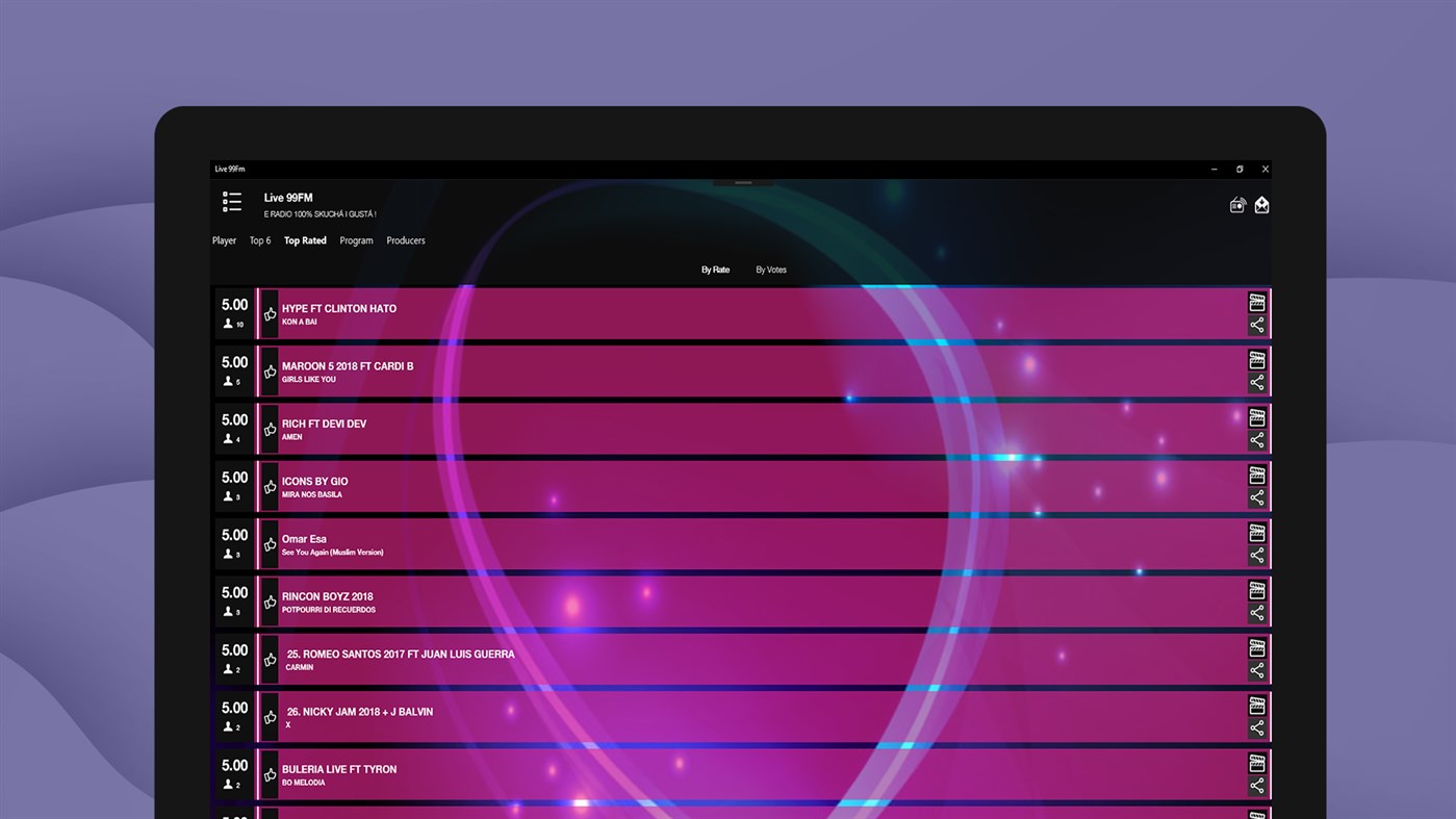 #2. Live 99Fm (Windows) By: ANTHONY ANGILA