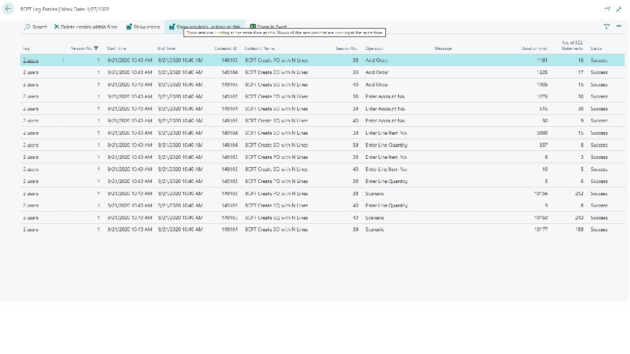 Snapshot 3 of Performance Toolkit