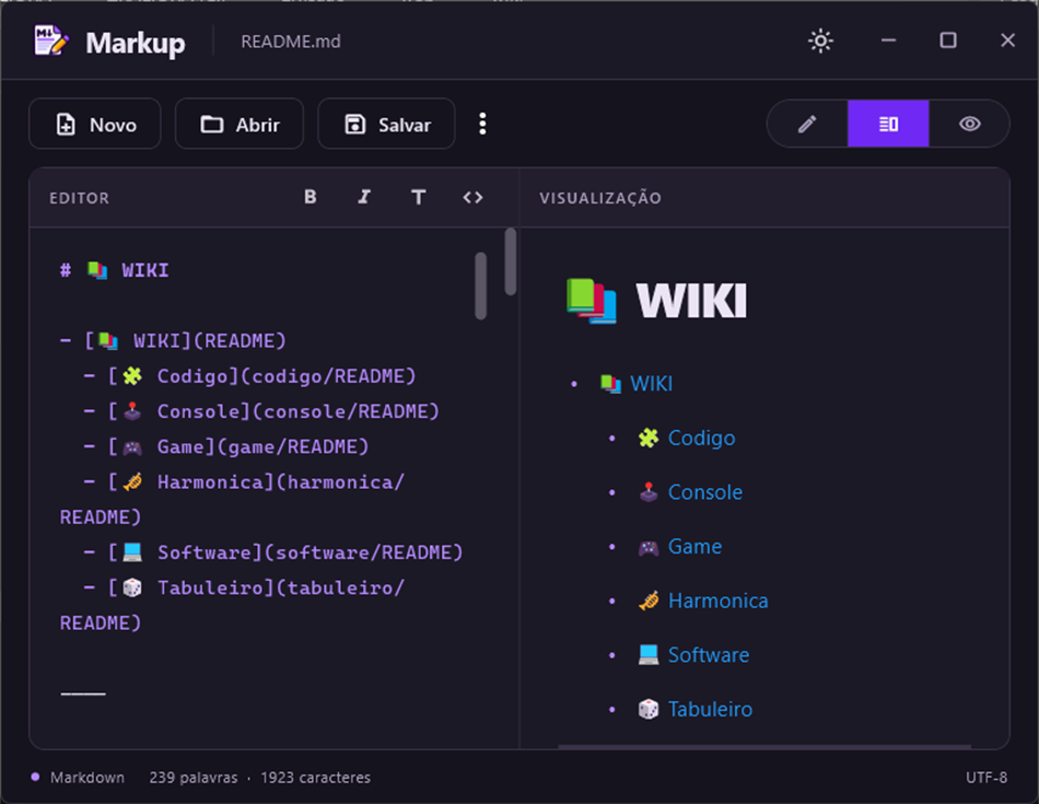Markup MD (Windows) De: Isaac Caires Santana