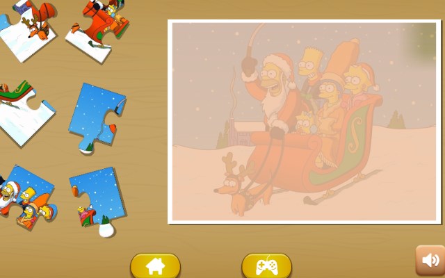 Simpsons Christmas Jigsaw Puzzle Game