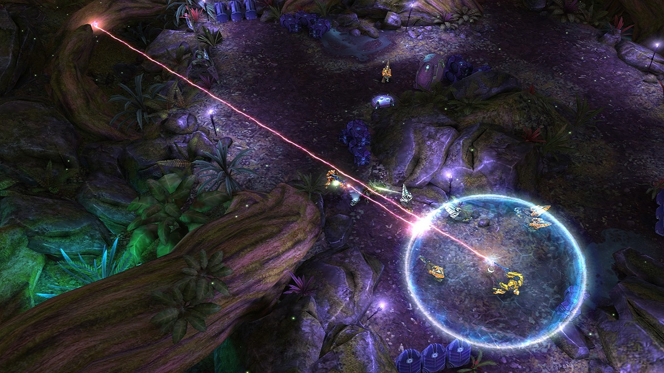 Screenshot: The Halo 3 bubble shield returns, creating dynamic tactical challenges for your Spartan.