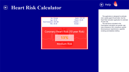 Heart Risk Calculator screenshot 2