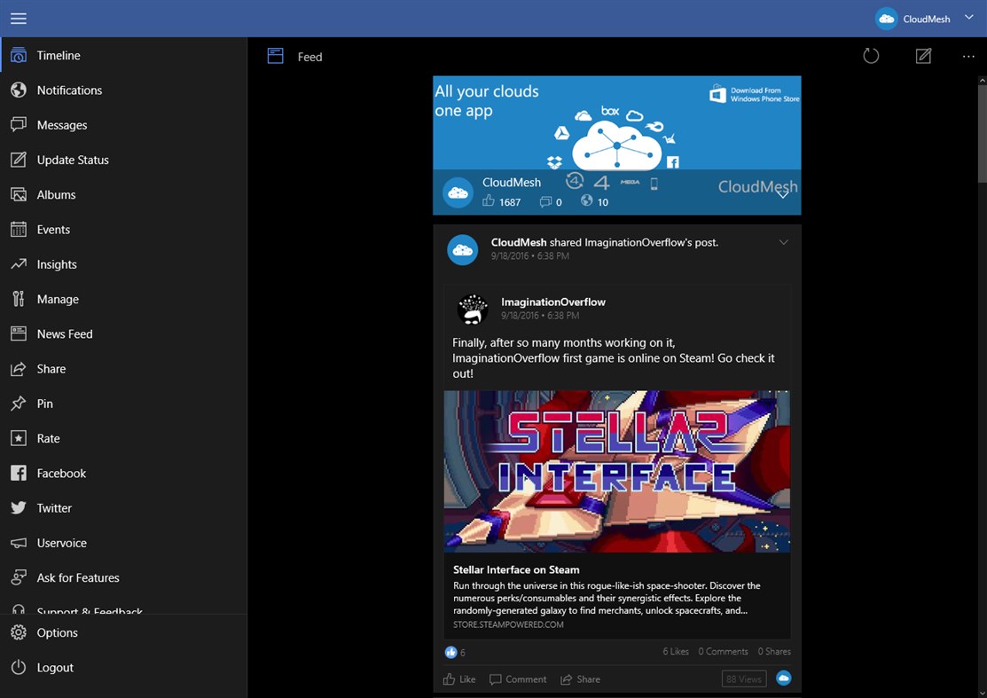 #7. Social Page Manager (Windows) By: ImaginationOverflow Studio