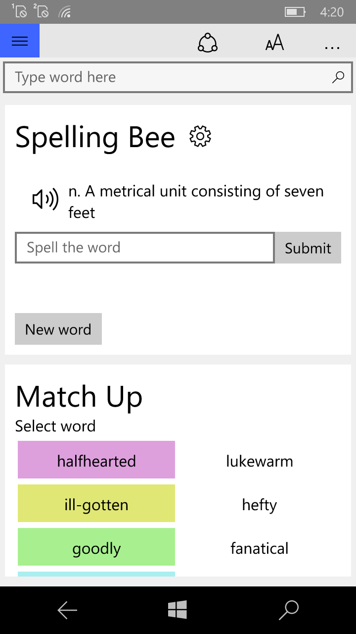 Dictionary. for Windows 10