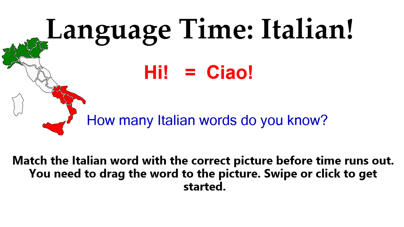 #1. Language Time: Italian! (Windows) Podle: Janina G.