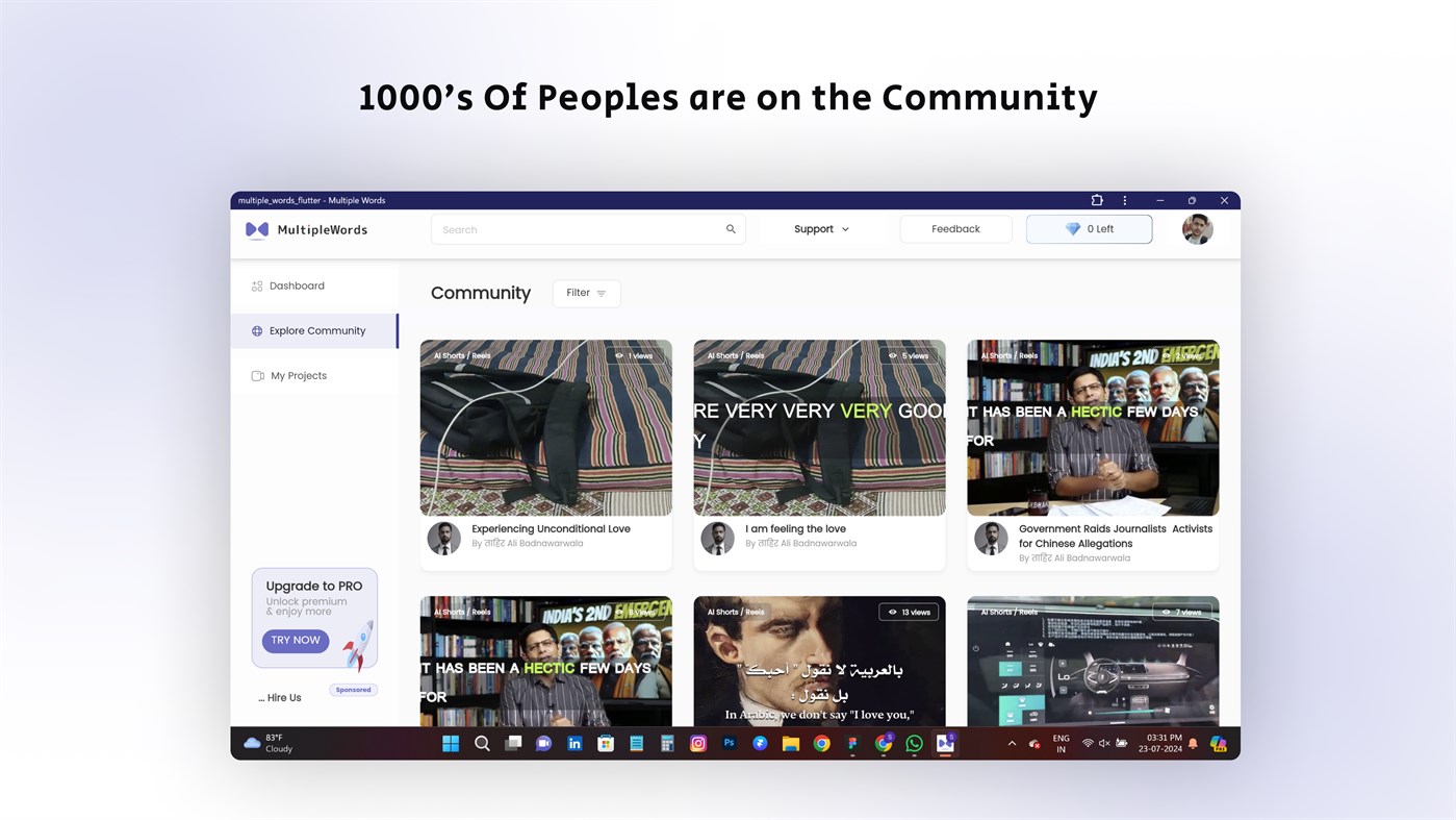 #2. AI Tools-All In One (Windows) Podle: Saify Technologies private limited ( https://saifytech.com )