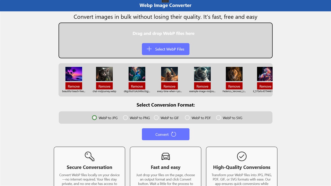 #4. Webp Convert ​to JPG​ PNG PDF (Windows) 作者: cowcona