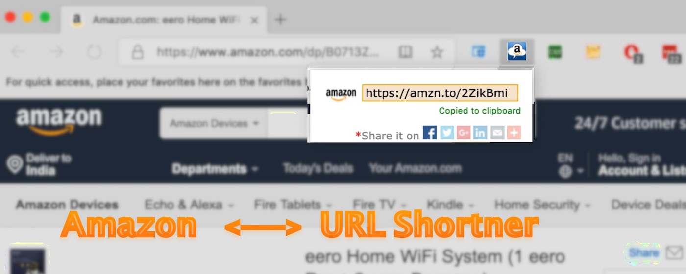 Amazon URL Shortner marquee promo image