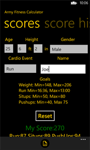 Army Fitness Calculator screenshot 7