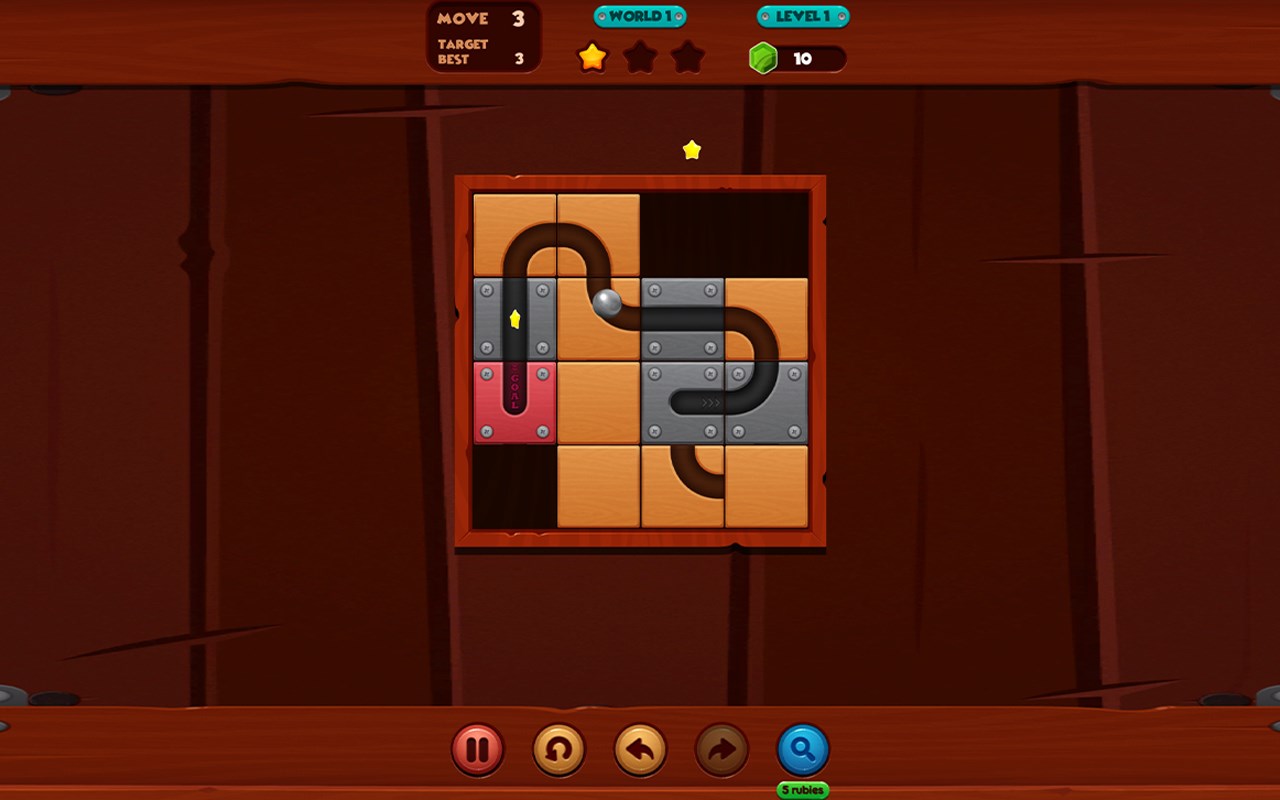 Unroll Ball Puzzles Game