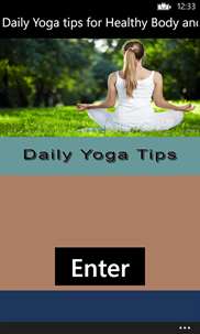 Daily Yoga tips for Healthy Body and Mind screenshot 1