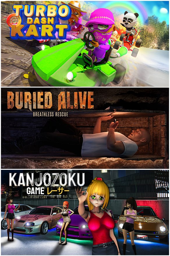 Turbo Dash Kart & Buried Alive & Kanjozoku Game Xbox Series X|S and Xbox One cover art