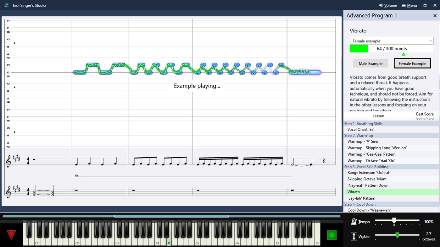 #4. Erol Singer's Studio - Learn to Sing / Voice Lessons (Windows) 由: Erol Studios
