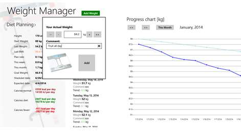 Weight Manager Screenshots 2