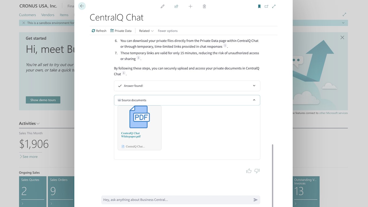 Snapshot 7 of CentralQ Chat