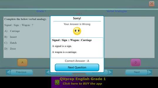 QVprep Lite Learn English Grade 1 screenshot 8