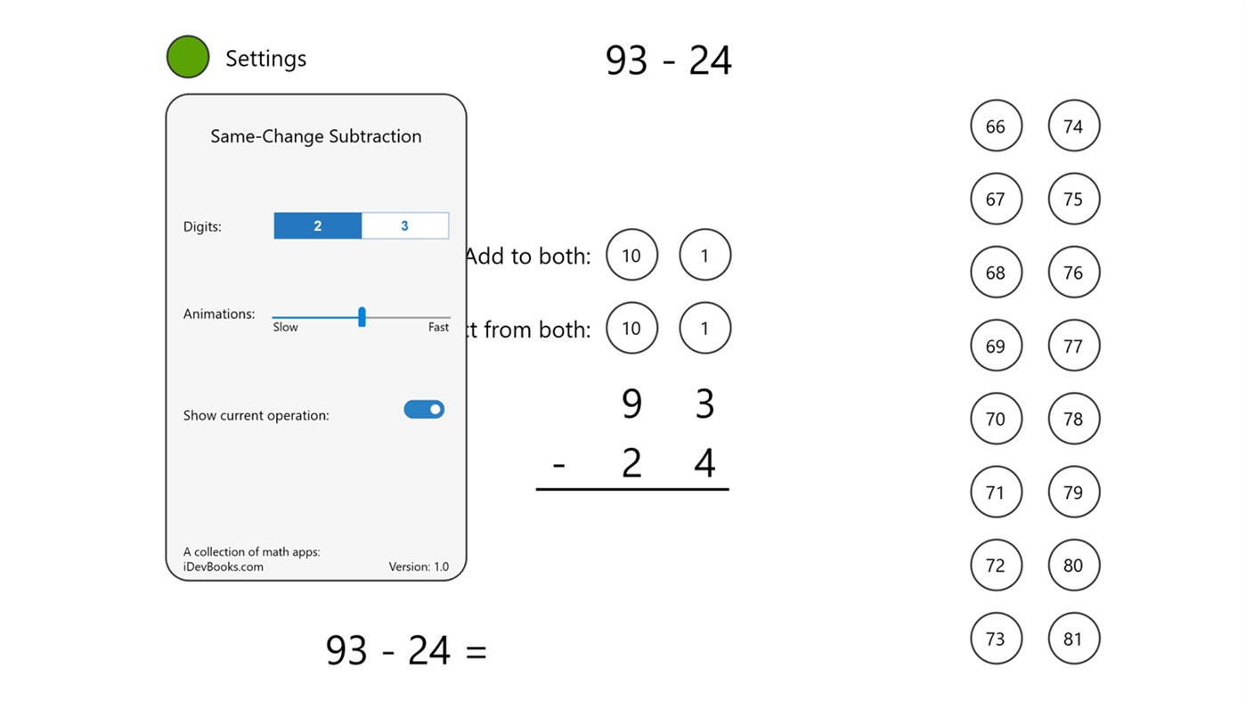 #3. Same-Change Subtraction (Windows) Tekijänä: iDevBooks