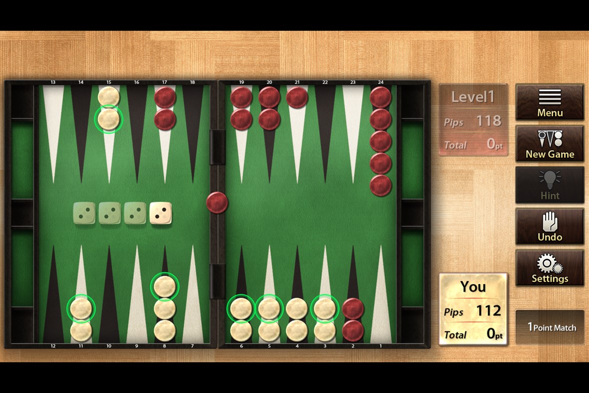 #2. The Backgammon (Windows) Podle: UNBALANCE corp.