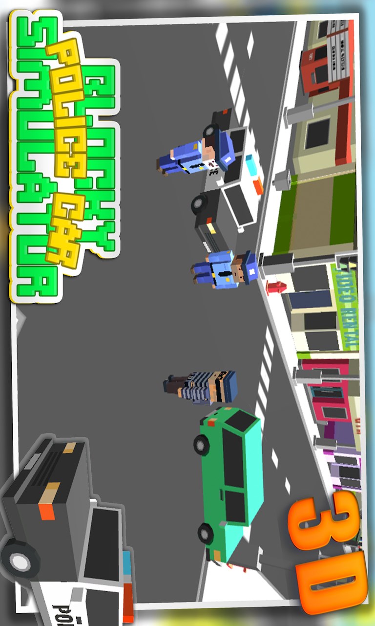 Snímek obrazovky 10 Blocky Police Car Simulator windows
