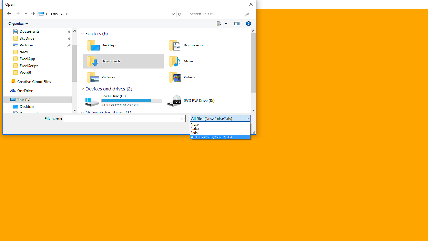 Open Spreadsheets Instantly for Windows 10