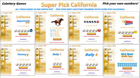 Super Pick California screenshot 1