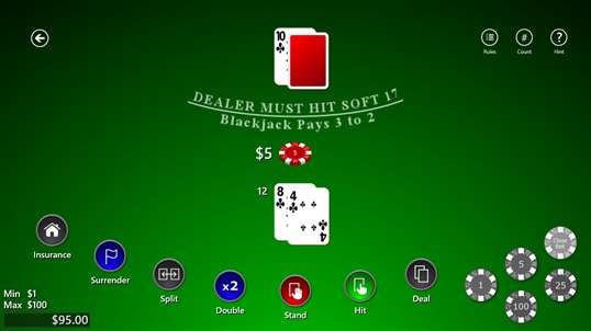 Blackjack Master 2 Free screenshot 1