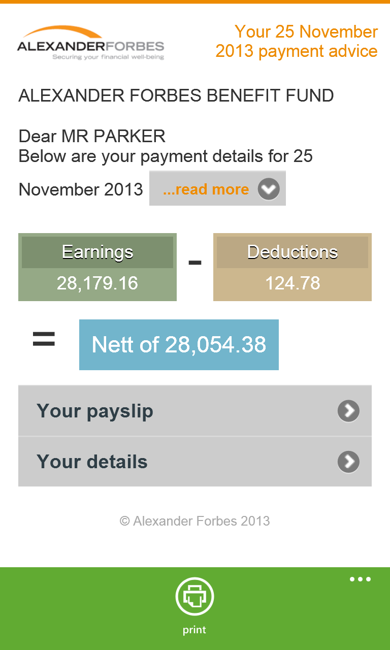 InfoSlips for Windows 10 Mobile