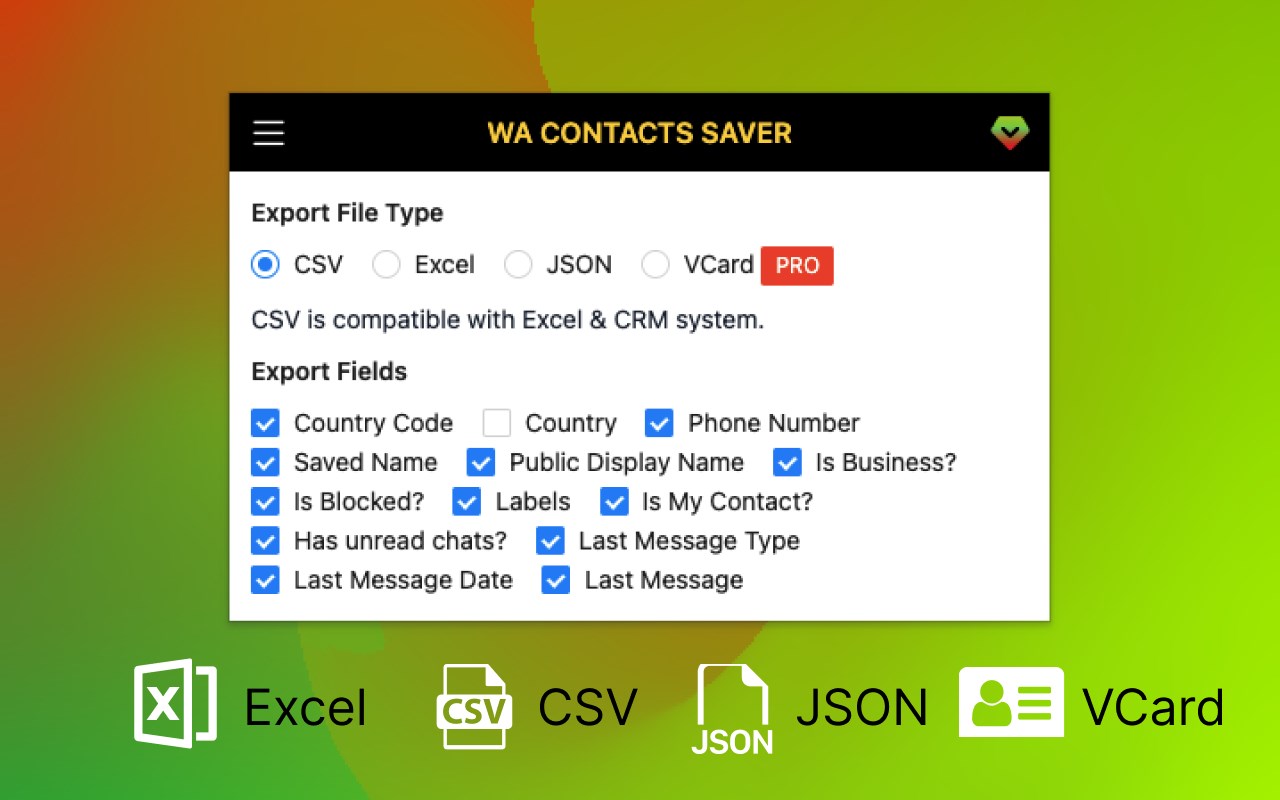 WAContactSaver - Export WA Contacts Tool