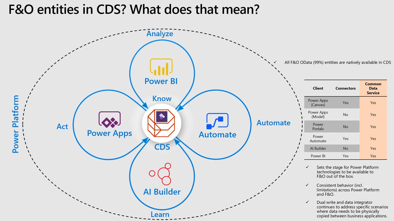 Snapshot 1 of Finance and Operations Virtual Entity