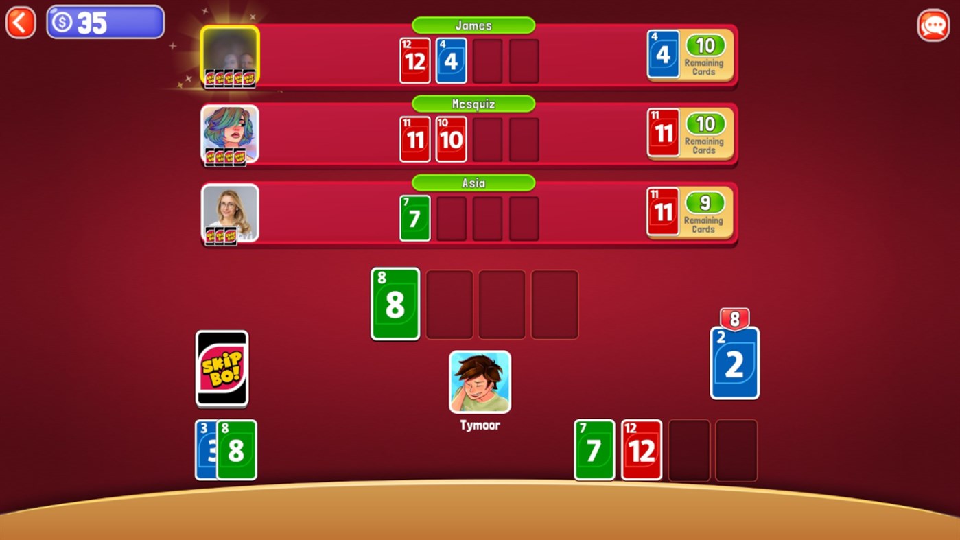 #4. Skip-Bo Free: Sequencing Fun Card game (Windows) Ved: Card Guru Game Studio