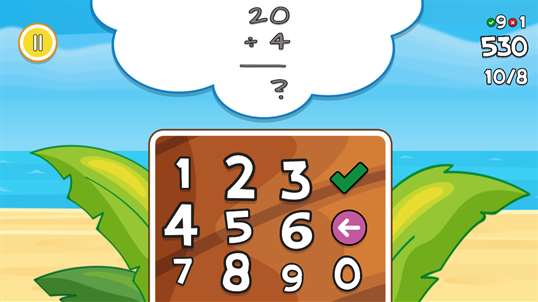MEGA Division 1-100 - funny education math games for adults & kids (1st 2nd 3rd school grades) screenshot 2