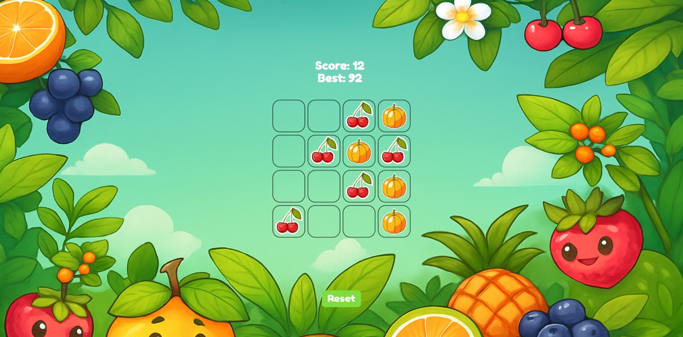 #1. Fruit Merge Dash (Windows) By: Khaoula Errami