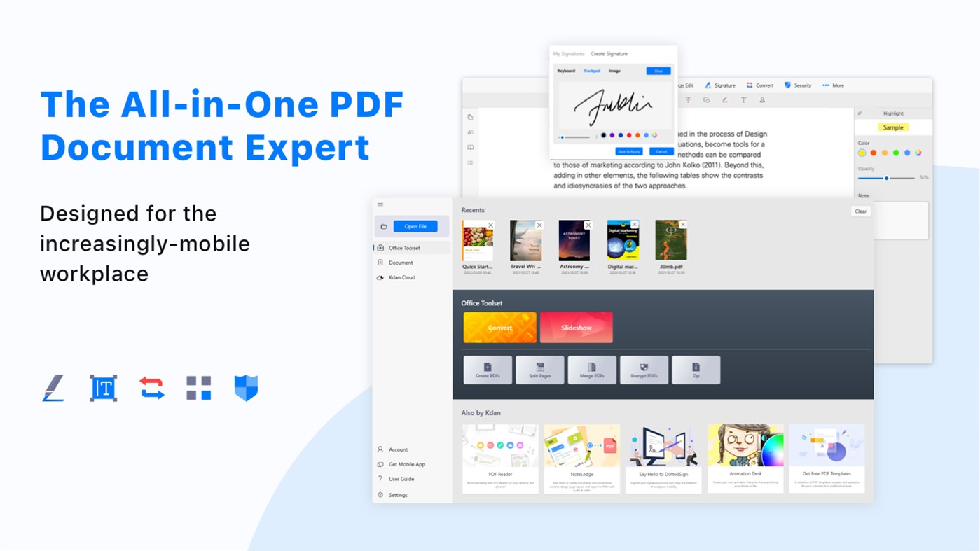 #1. PDF Reader Pro - Expert PDF Editor (Windows) بواسطة: Kdan Mobile Software Ltd.