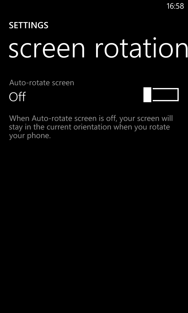 Screen rotation