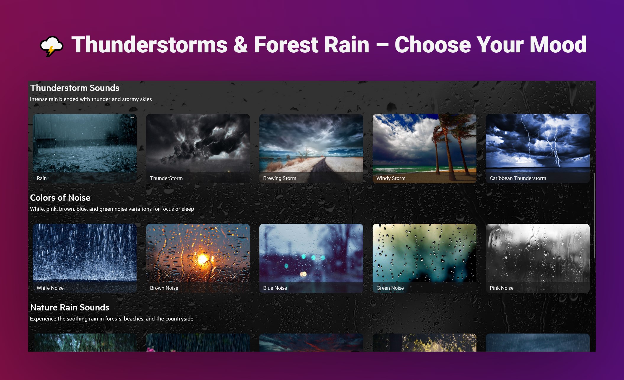 Relax Rain Sounds screenshot