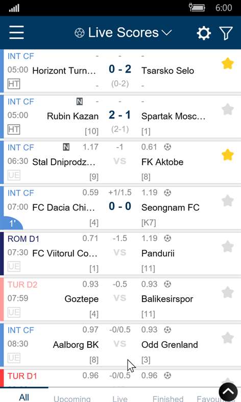 Live Score Screenshots 2