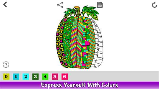 Fruits Color By Number - Powerhouse Coloring Book screenshot 3