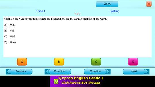 QVprep Lite Learn English Grade 1 screenshot 2