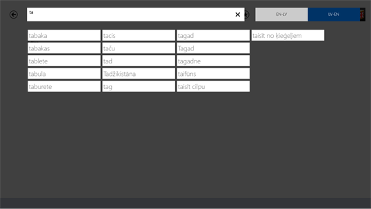 Latvian<>English Dictionary screenshot 1