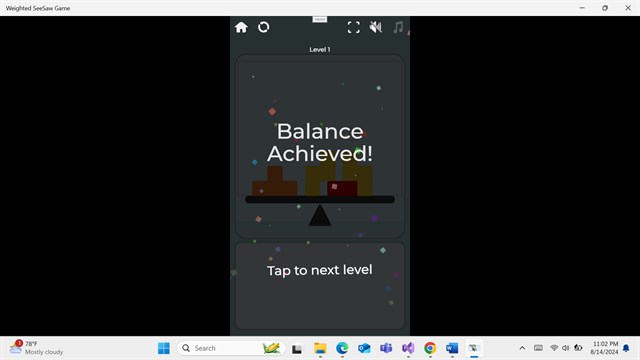 Weighted SeeSaw Game screenshot 2