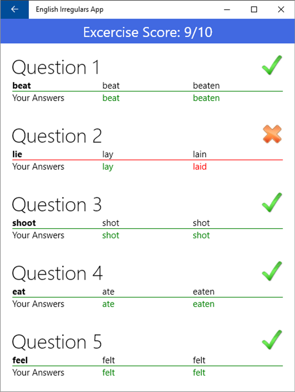 #5. English Irregular Verbs and Plurals (Windows) Με: Simple Programs