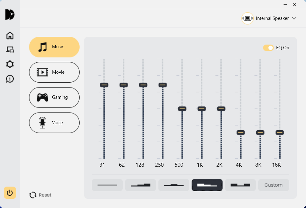 Dirac Audio Manager screenshot