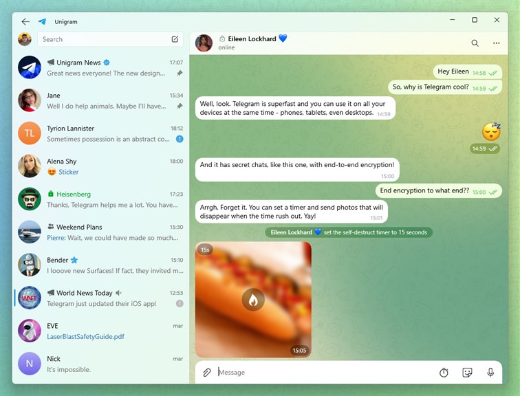 Unigram&mdash;Telegram for Windows_3