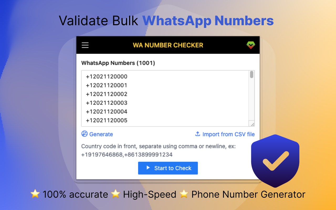 WAFilter - Check & Filter & Verify WA Number