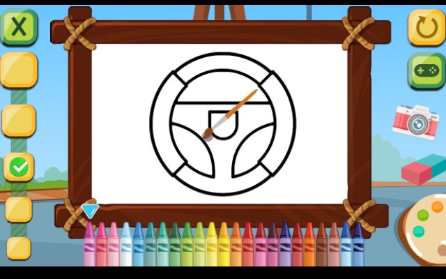 Car Parts Coloring Book Game