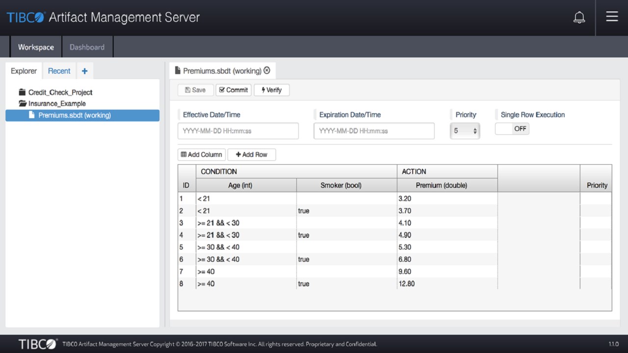 Snapshot 1 of TIBCO Streaming